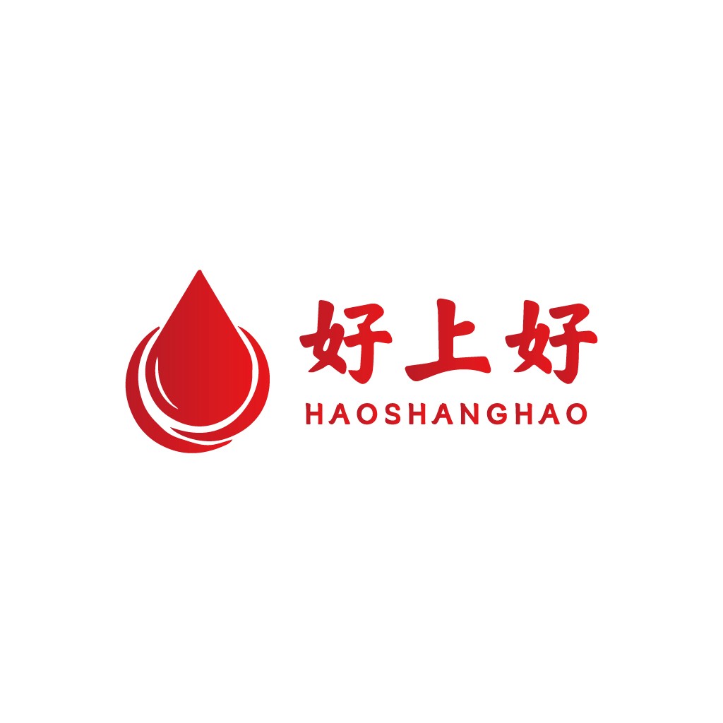 红色水滴logo设计,简洁现代风格
