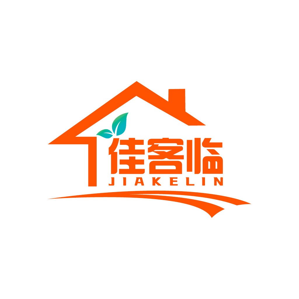 简约橙色屋顶logo设计