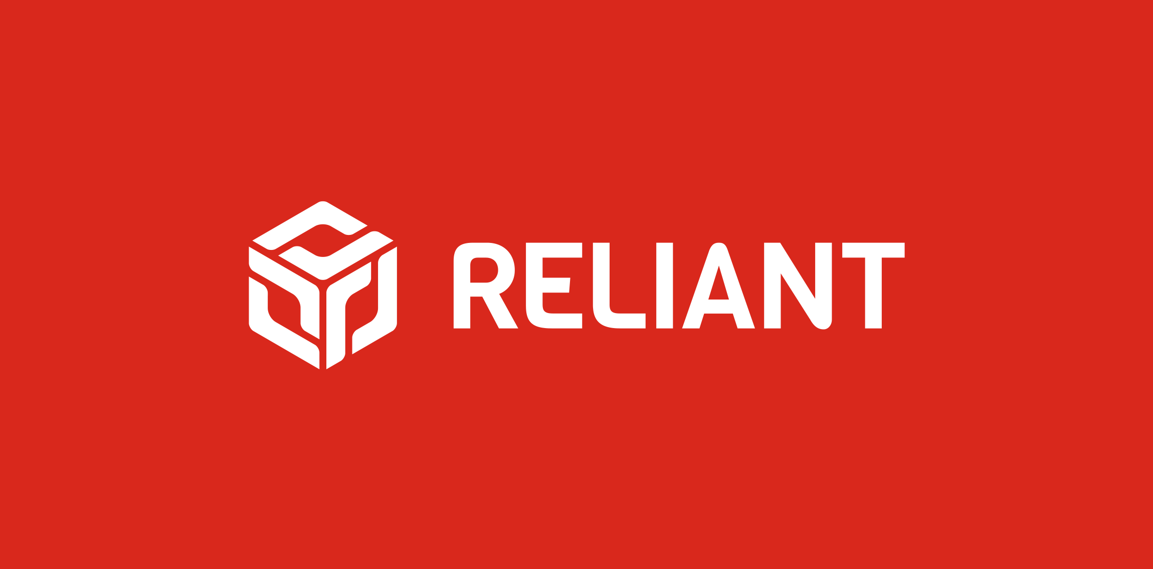 现代简约红色背景的Reliant Logo设计
