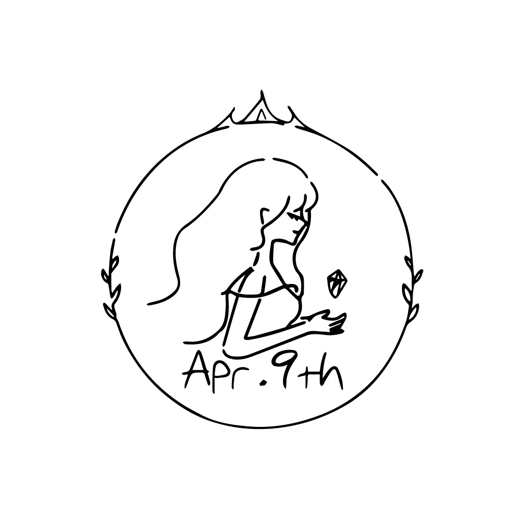 简约手绘风格的女性logo设计