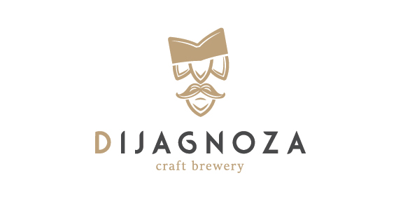DIJAGNOZA logo设计:简约而有力量的啤酒品牌标识