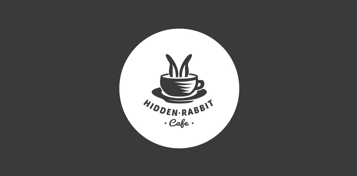 隐藏兔子咖啡馆Logo设计