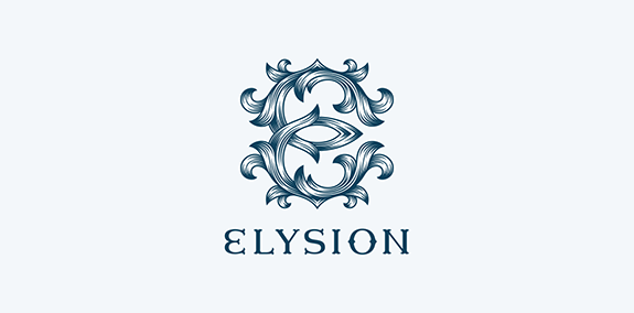 优雅复古风格的Elysion Logo设计