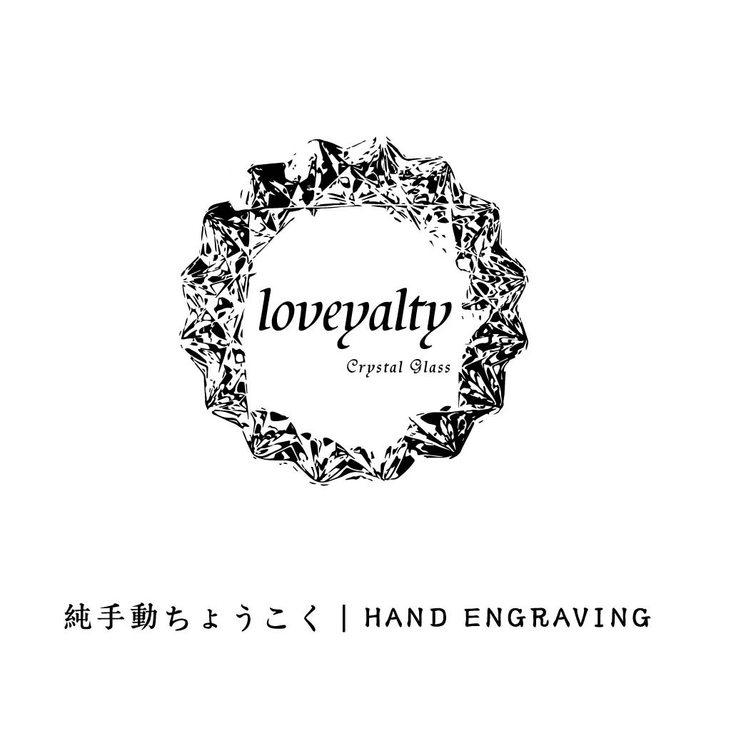 爱恋宝石logo设计:水晶玻璃手工雕刻