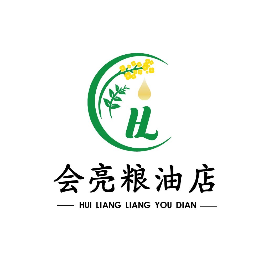 绿色植物元素的健康食品logo设计