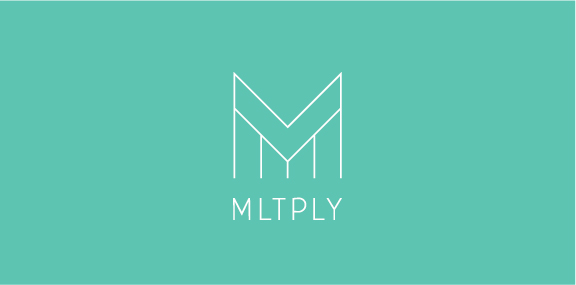 简约几何M形logo设计