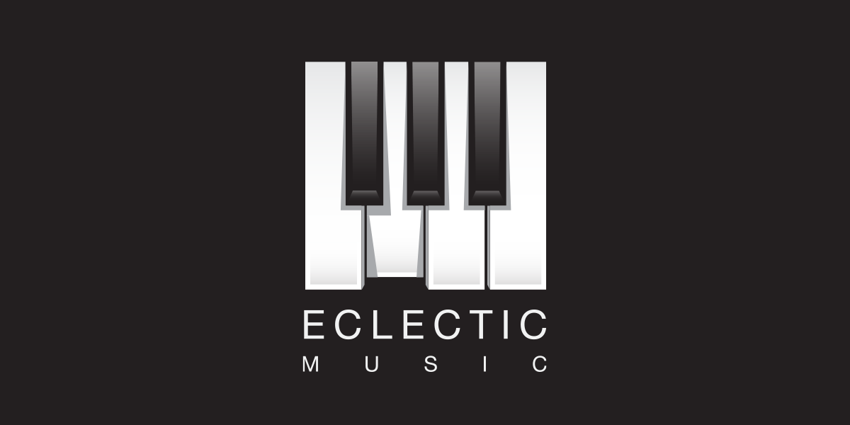 钢琴键音乐logo设计