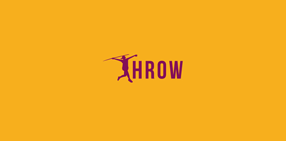 简约运动风格的'Throw'品牌logo设计