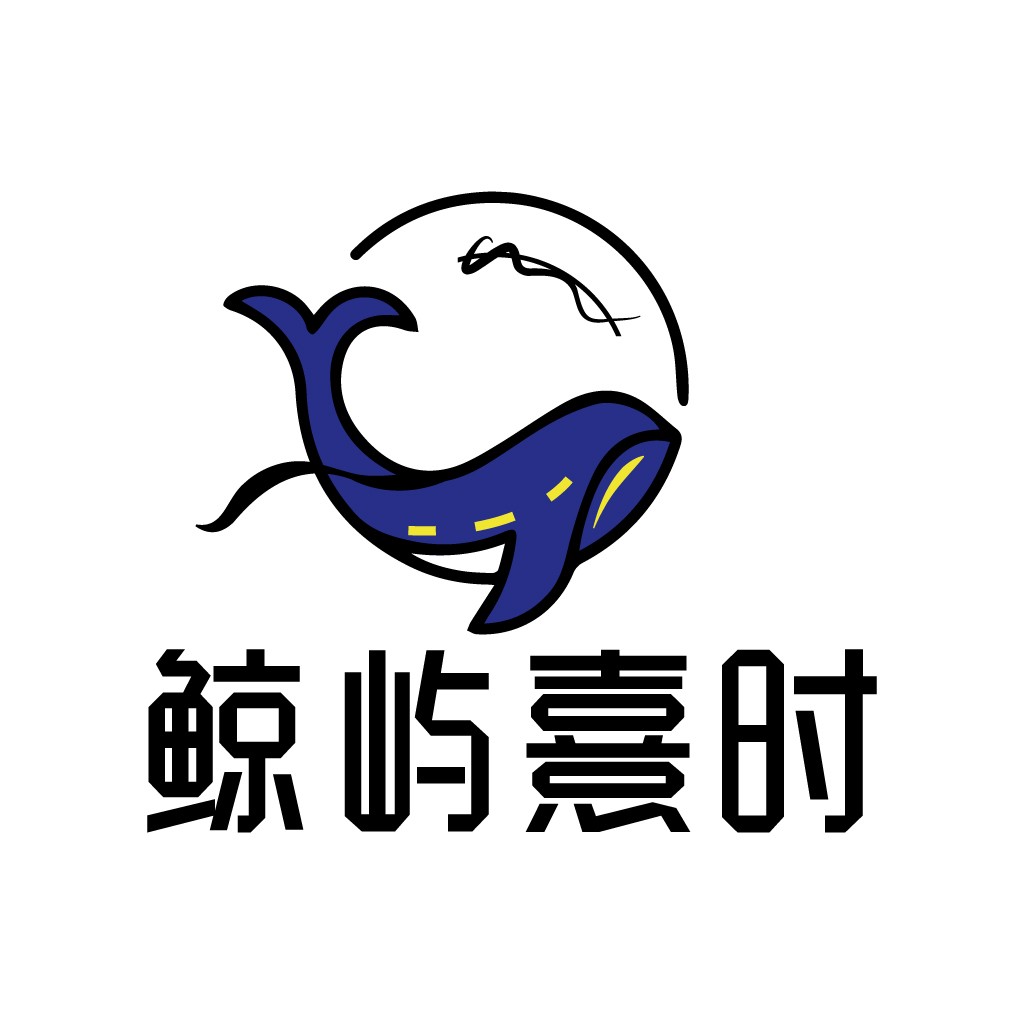 鲸鱼logo设计:简洁优雅的海豚标志