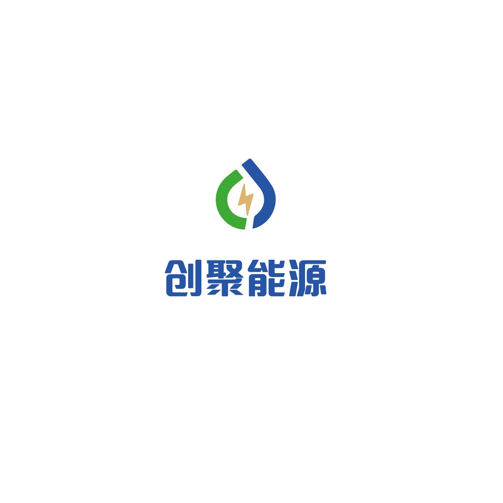 创聚能源logo设计:绿色电力与科技的融合