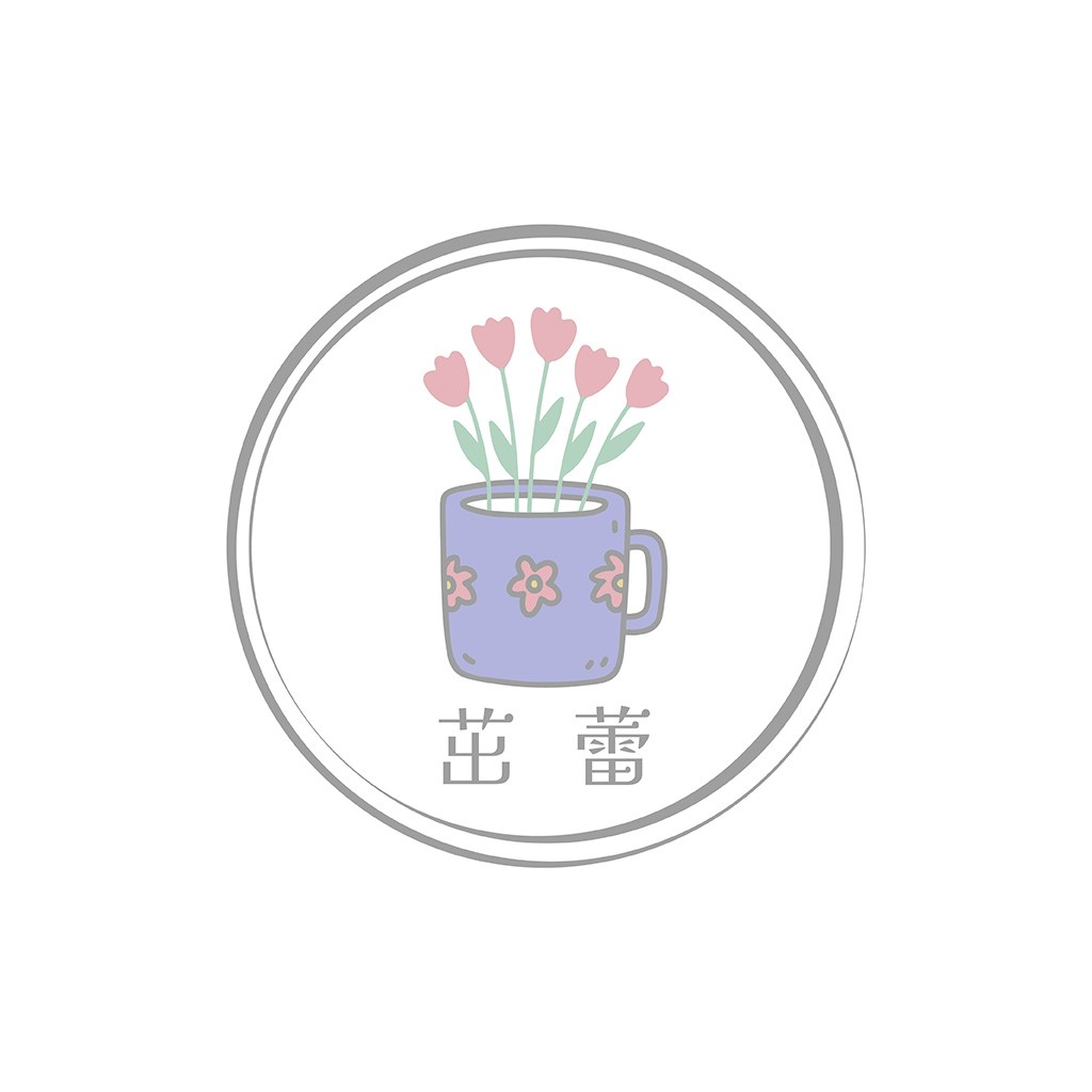 清新花卉咖啡杯logo设计