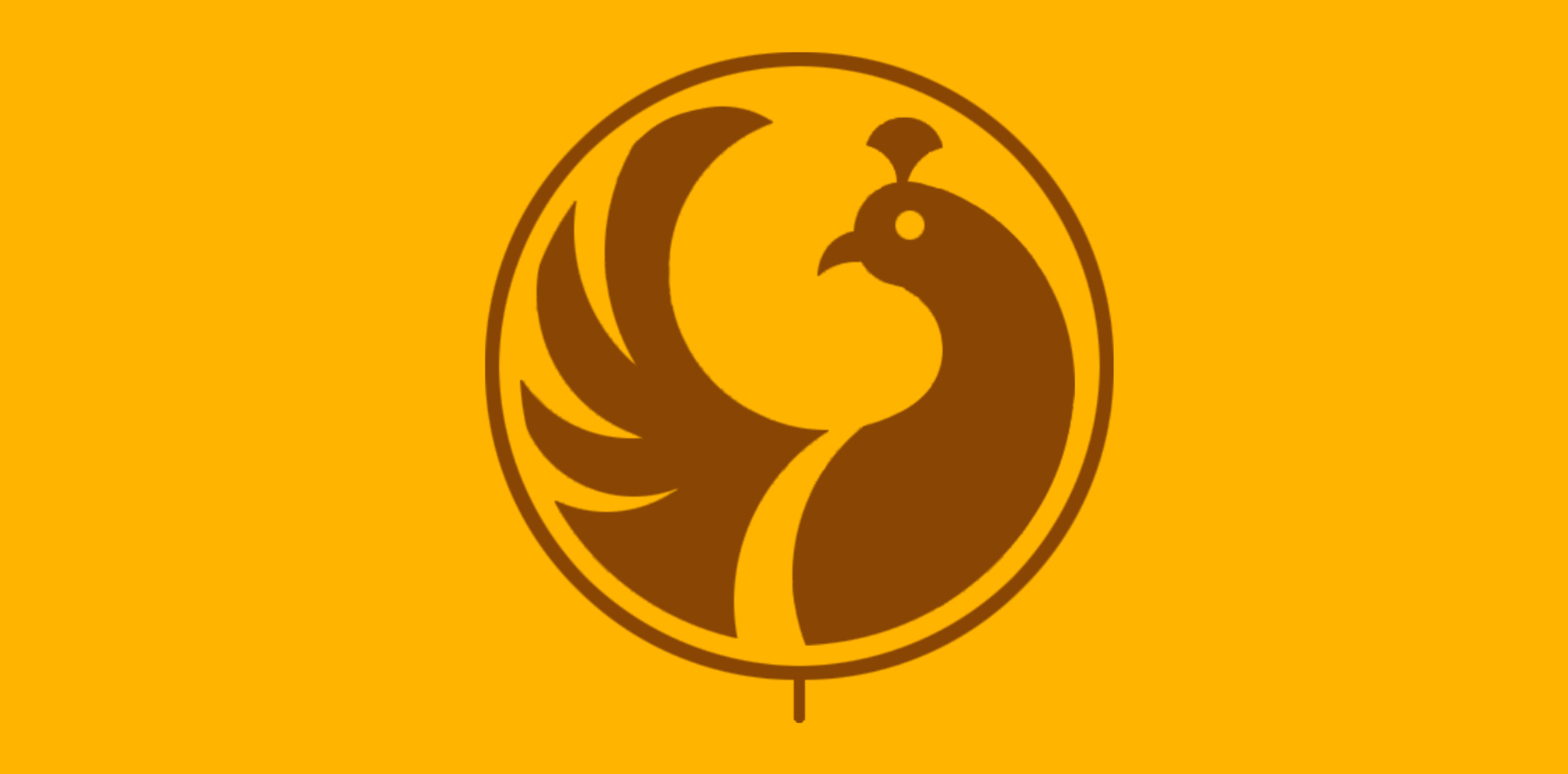 简洁优雅的黄色鸽子logo设计
