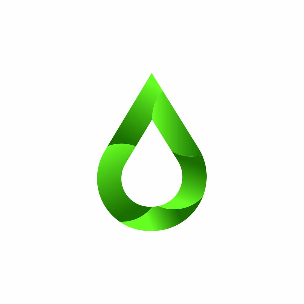 环保水滴形logo设计