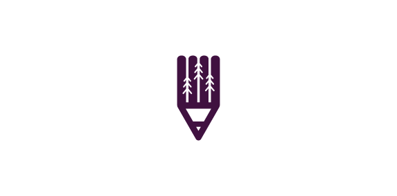 创意铅笔森林logo设计