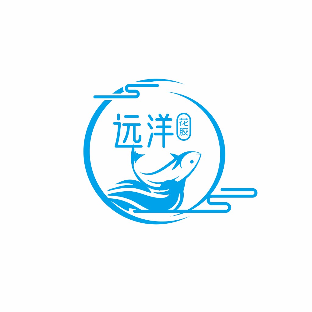 简约鱼形标志设计