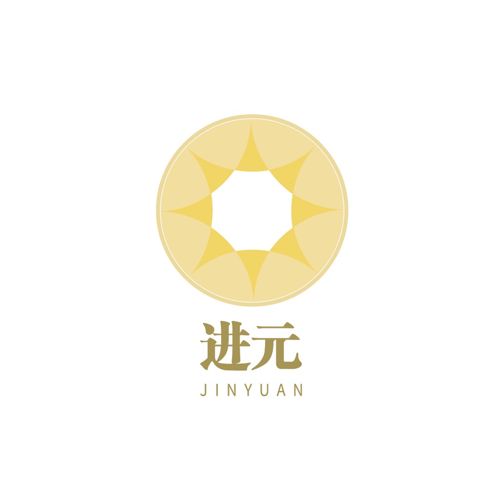 简约金色六角星logo设计