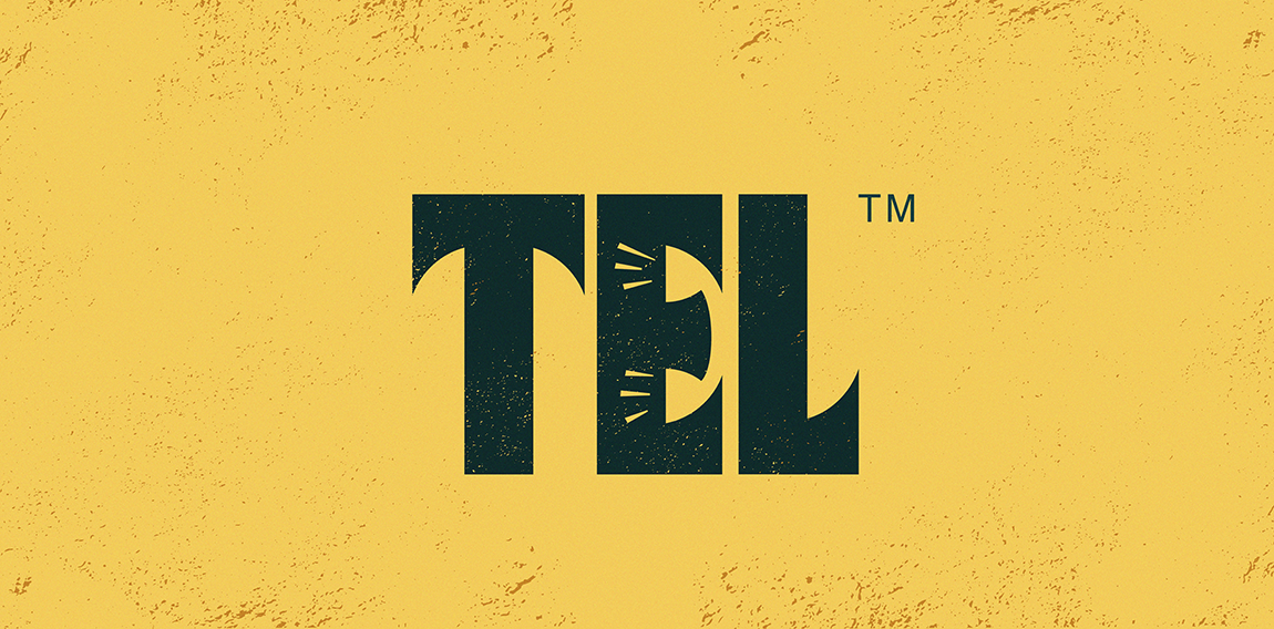 TEL logo设计:简约复古风标识