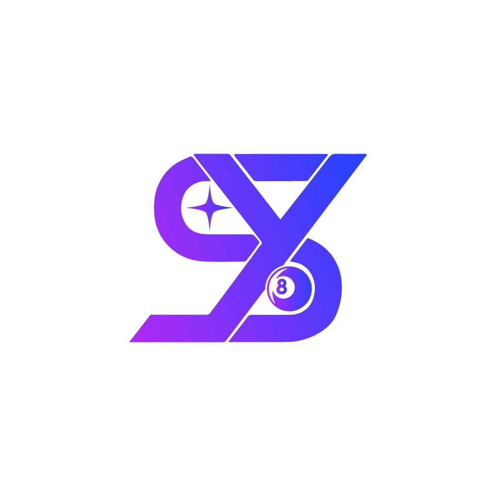 现代简约风格8号球台球俱乐部logo设计