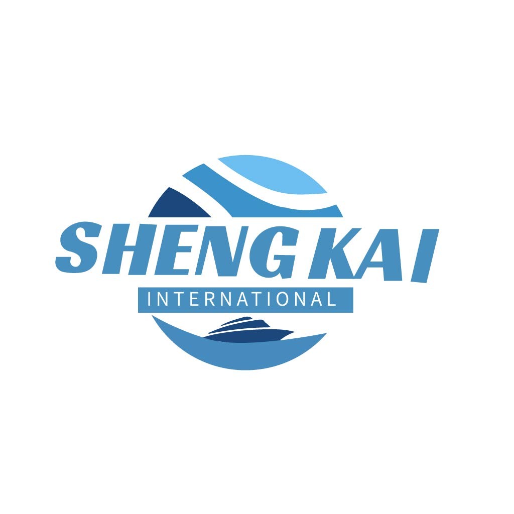 蓝色海洋风格的Sheng Kai Kai International Logo设计