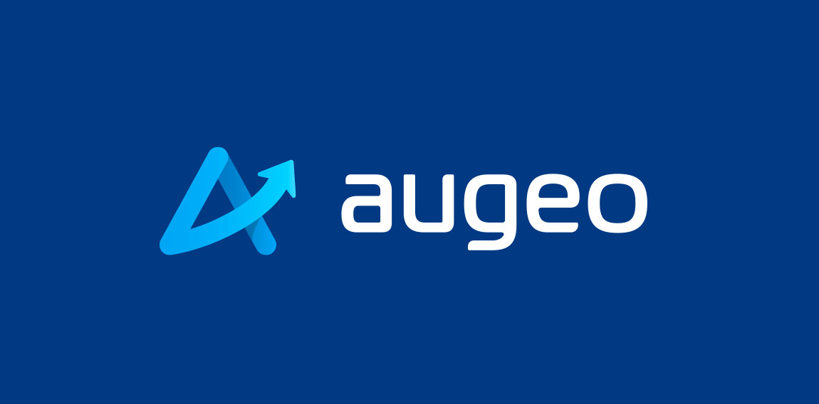 蓝色箭头标志设计:Augeo Logo