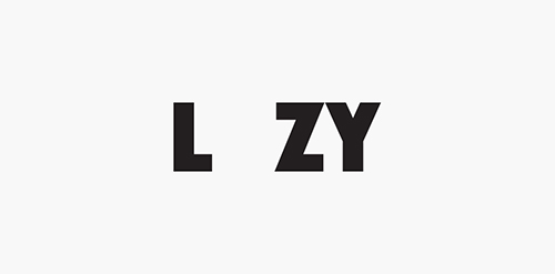 极简主义风格的LZY logo设计