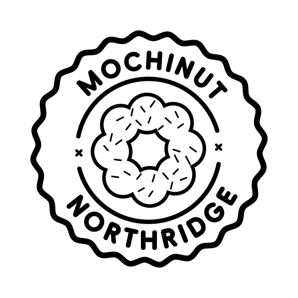 Mochinut Logo设计：简约花卉图案