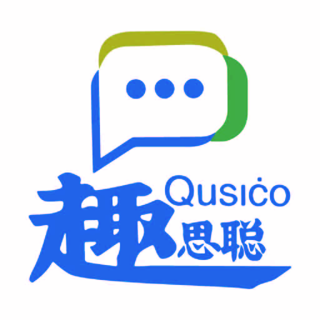 趣思聪logo设计:简洁对话框与创意文字结合