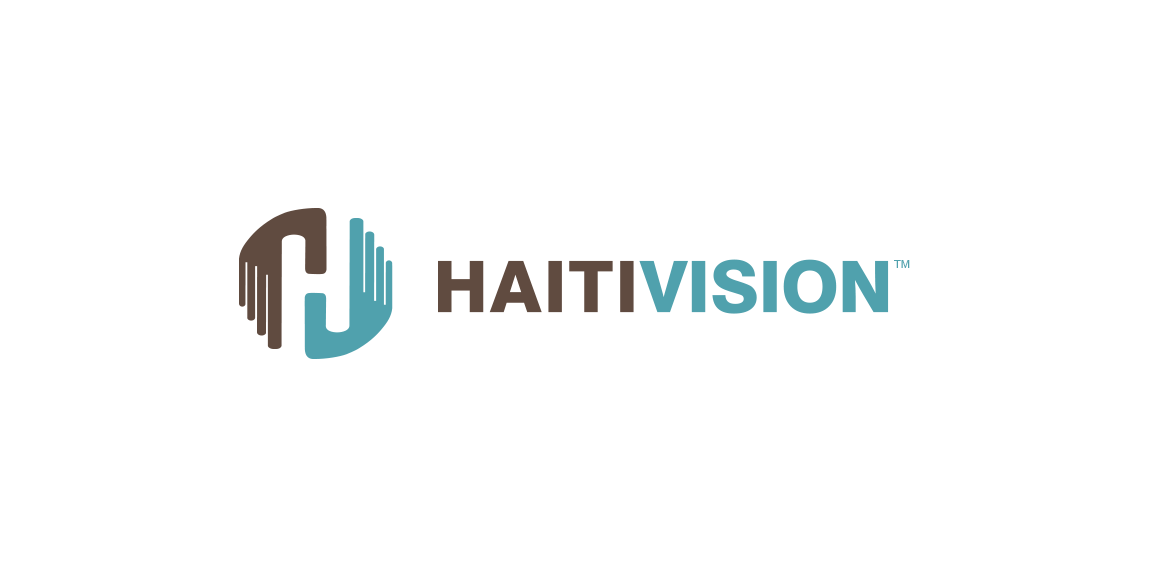 HaitiVision Logo设计：双色手形标志