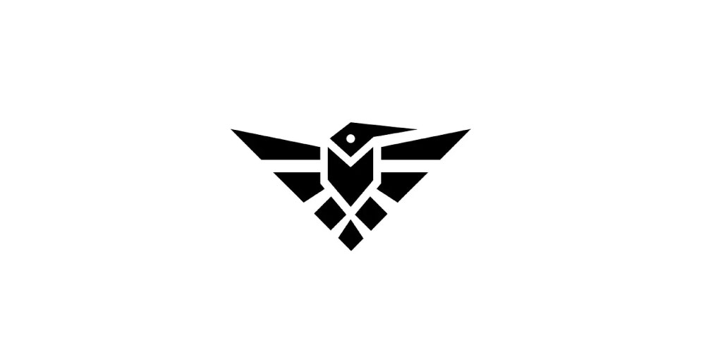 鹰形标志设计，简洁现代风格