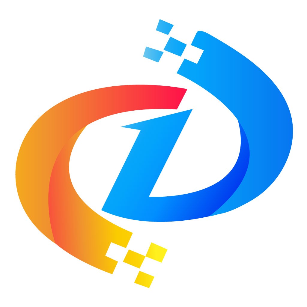 简洁现代的数字科技logo设计