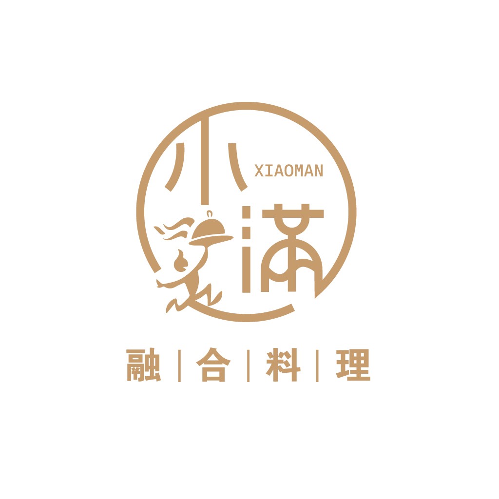小曼logo设计:融合中西文化的餐饮品牌标识