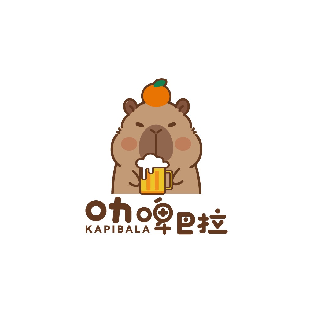 可爱熊头像logo设计