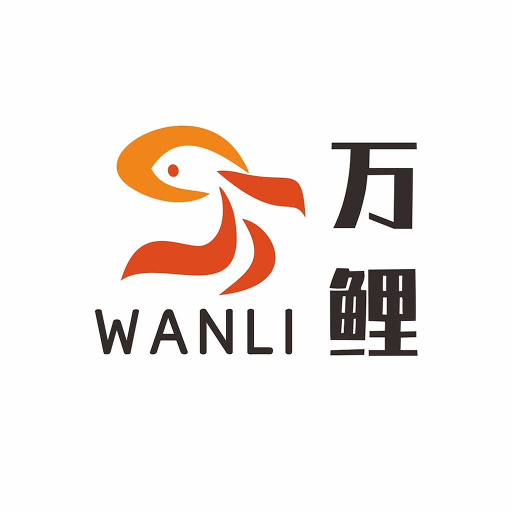 万鲤logo设计:简洁现代的鱼形标志