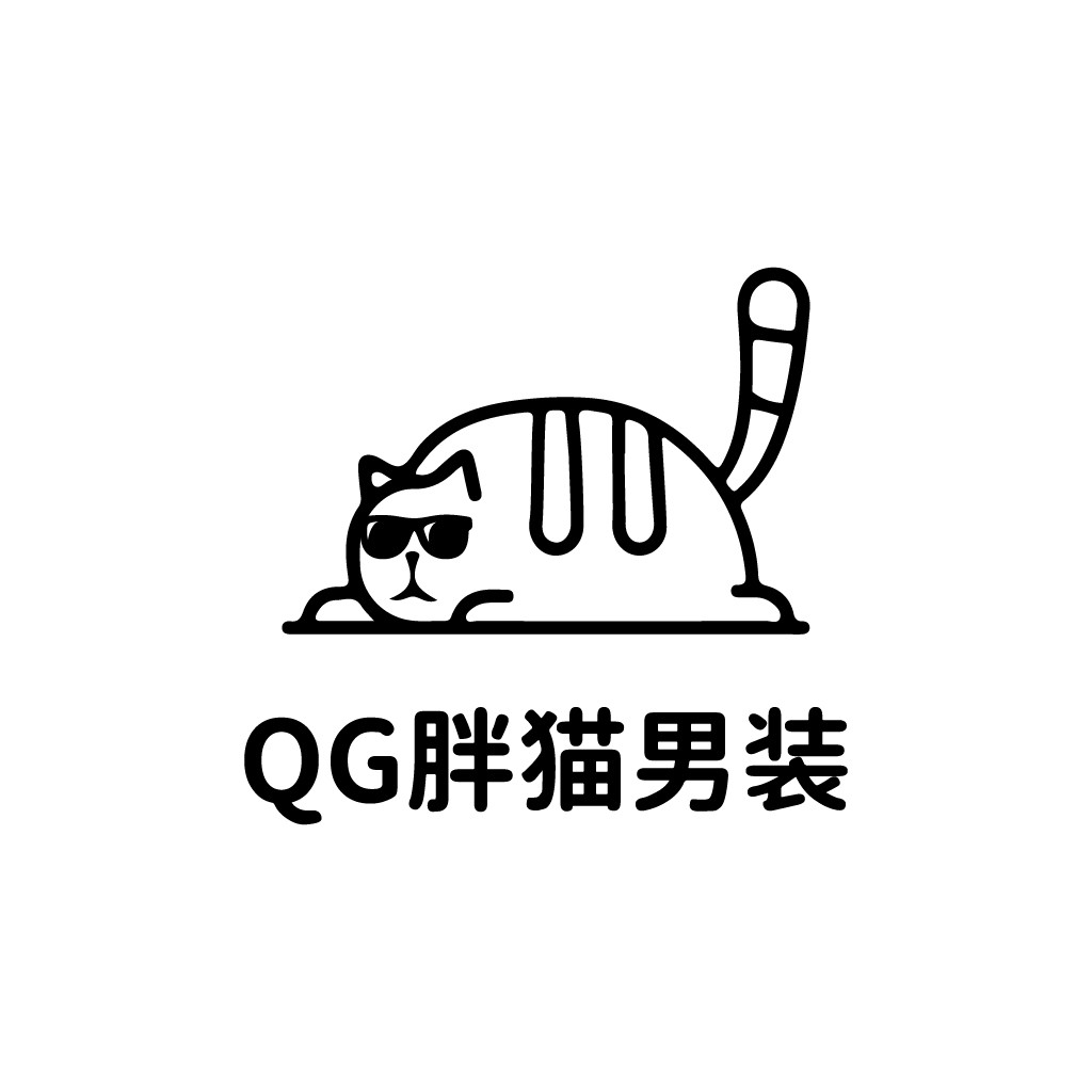 QG胖猫猫男装logo设计