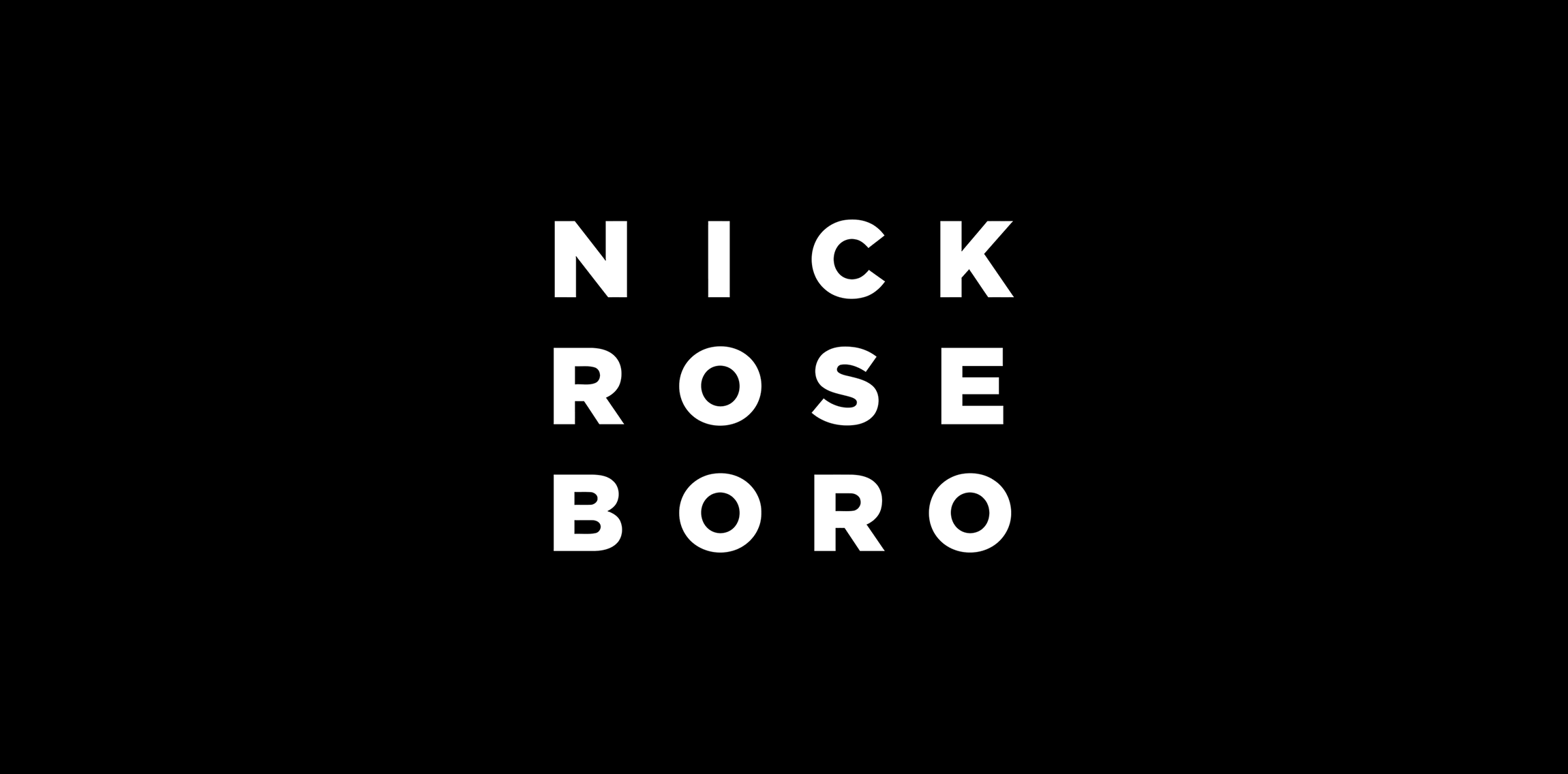 极简主义风格的Nick Rose Boro Logo设计