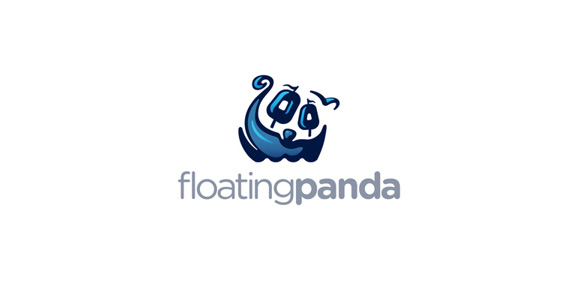 浮游熊猫logo设计