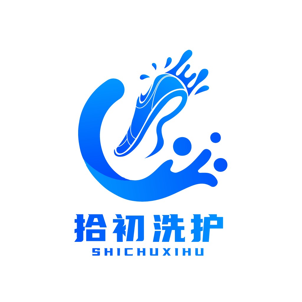 蓝色水波纹logo设计