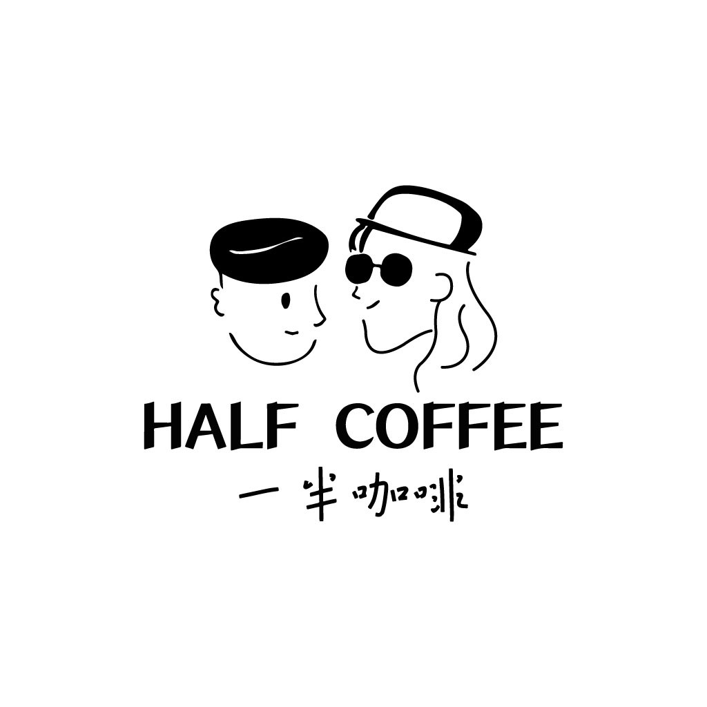 简约线条咖啡店logo设计