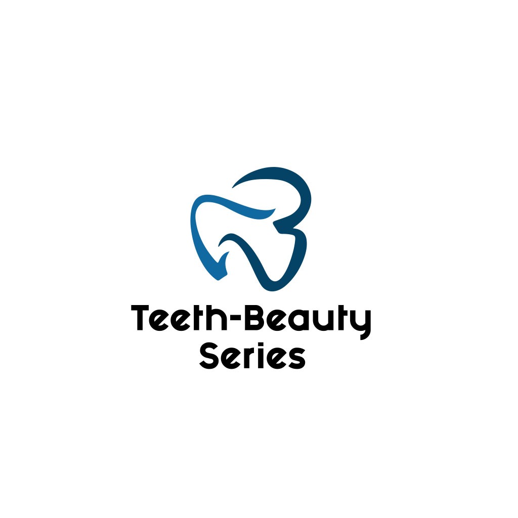 简约牙齿美容系列logo设计