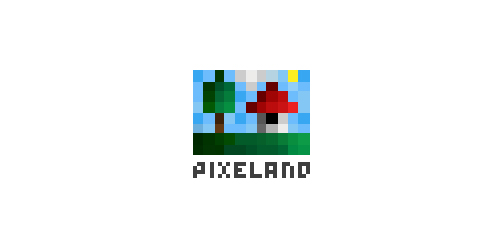 像素风格自然风景logo设计