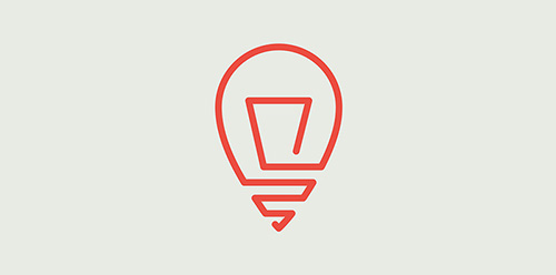 简约灯泡logo设计