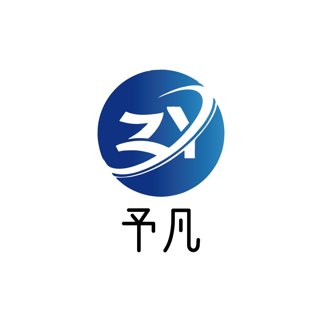 蓝色动态波浪logo设计