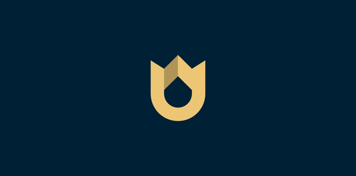 简约几何字母U形logo设计