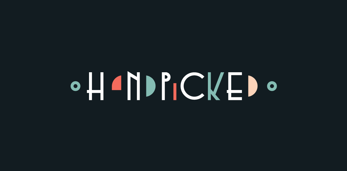现代简约风格的'Handpicked'品牌logo设计