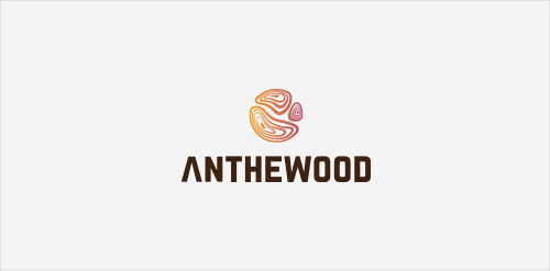自然元素主题的Anthewood logo设计