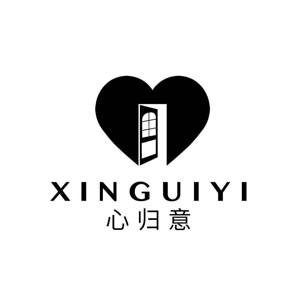 心归意意 - 窗户与心形结合的logo设计