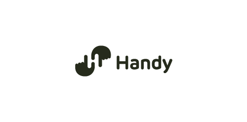 简洁手势图标设计:Handy Logo