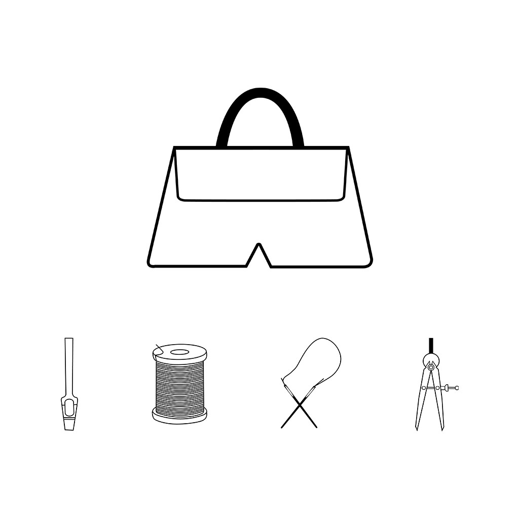 简约手袋与缝纫工具logo设计