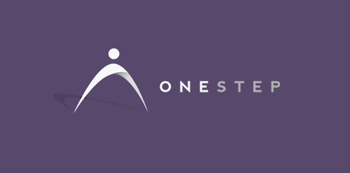 简约线条设计的OneStep Logo