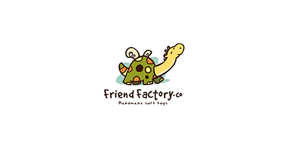 友邻工厂logo设计:创意恐龙形象
